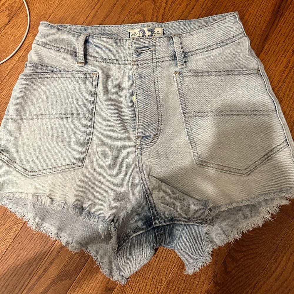 We The Free Curvy High Waisted Denim Shorts